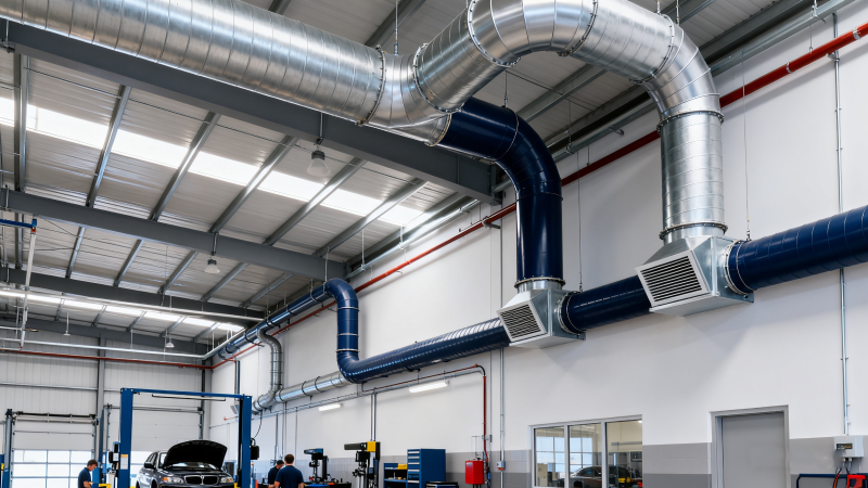 汽車車間排風(fēng)管道案例1