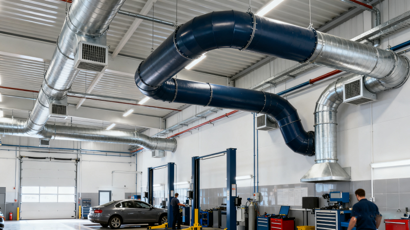 汽車車間排風(fēng)管道案例3